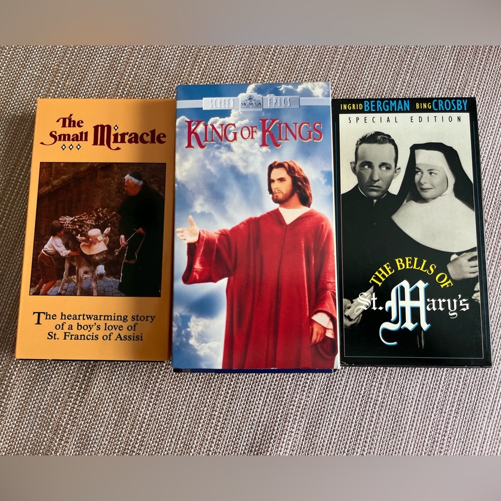 3 Bible/Religious Movies on VHS Tape